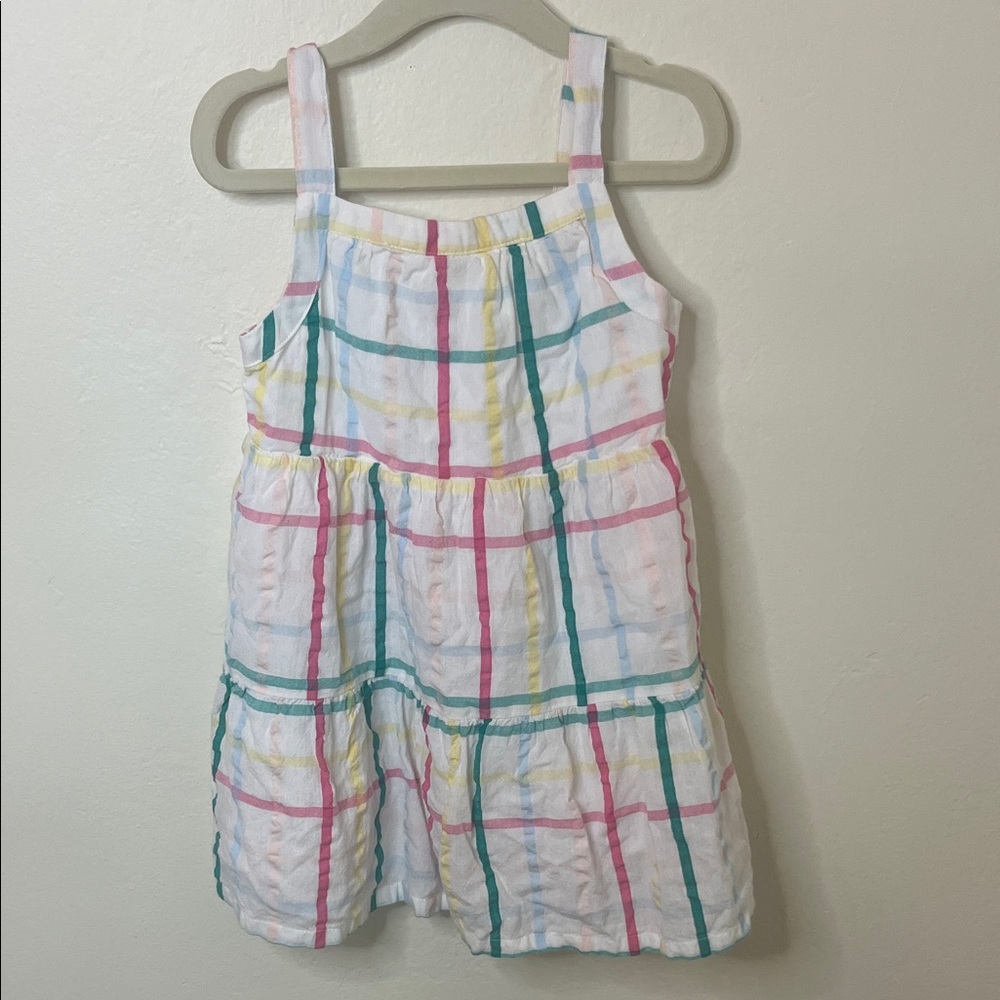 Colorful Plaid Sleeveless Dress